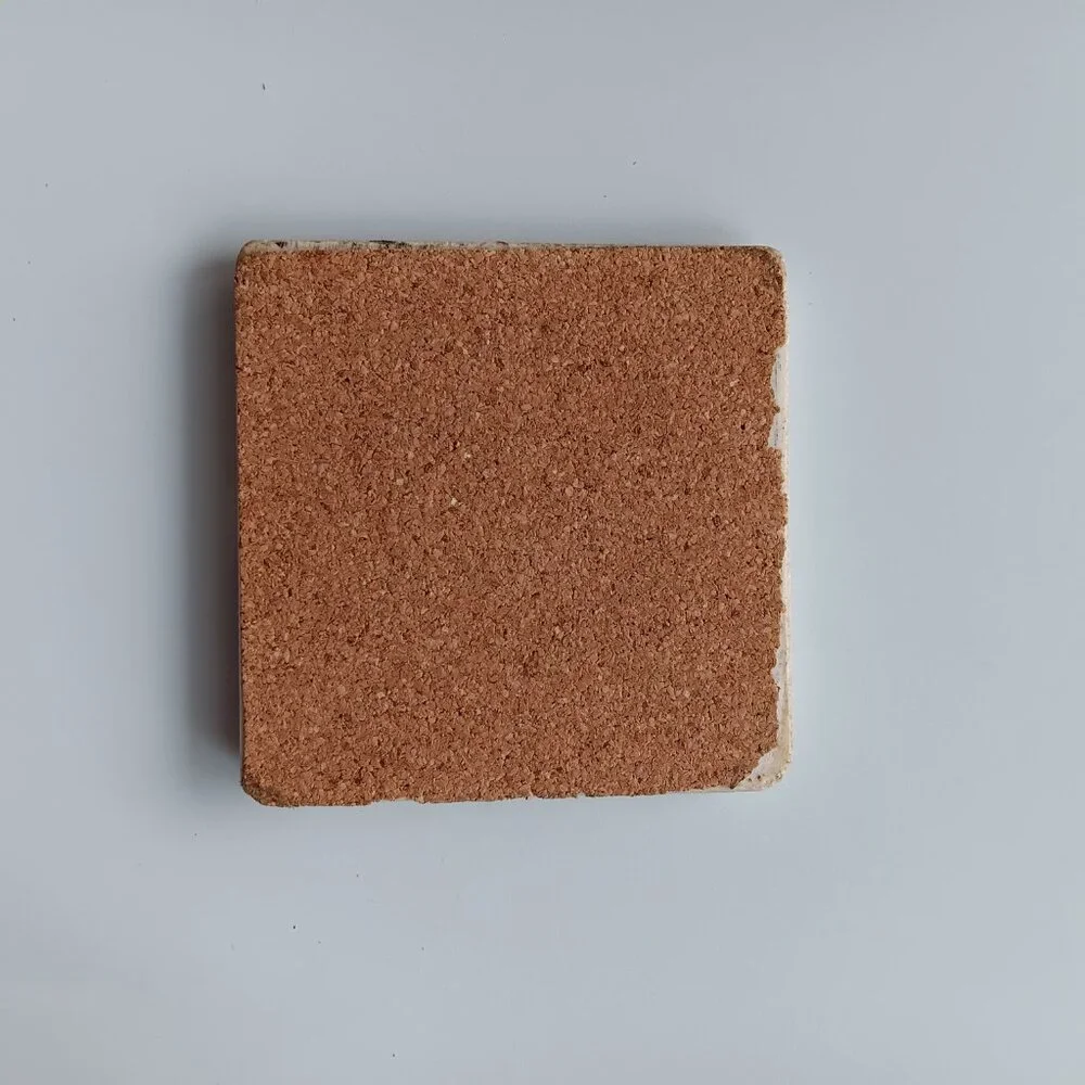 Rome Coloseum Marble Coaster Cork Back 3.5